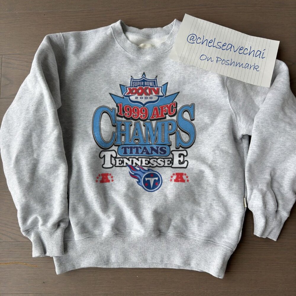 Vintage Tennessee Titans 1999 AFC Super Bowl Football Sweatshirt Retro 90s Shirt